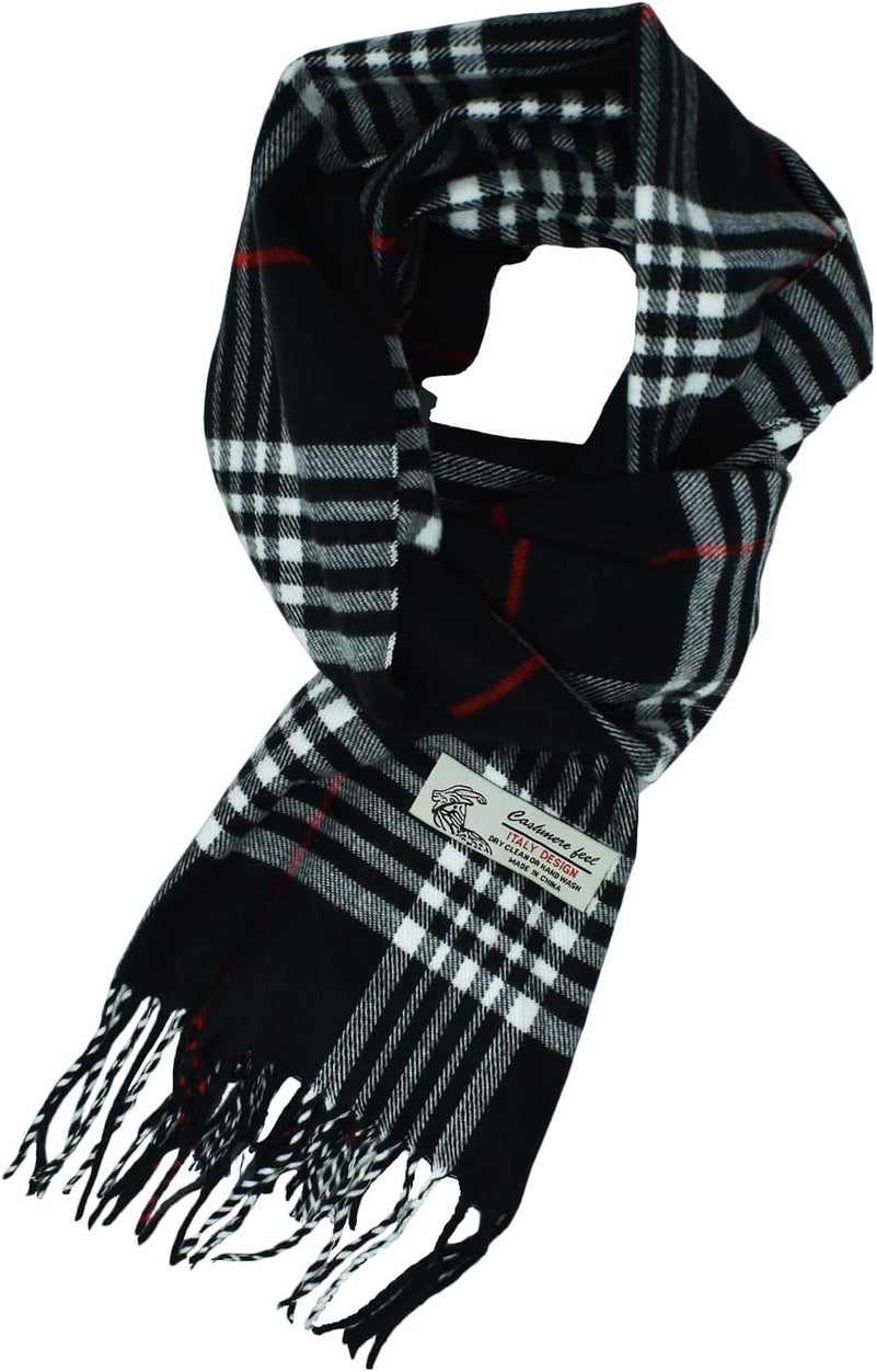 Glory Max Unisex Classic Tartan Plaid Winter Scarf Soft Cashmere Feel 72"x12" - Image 1